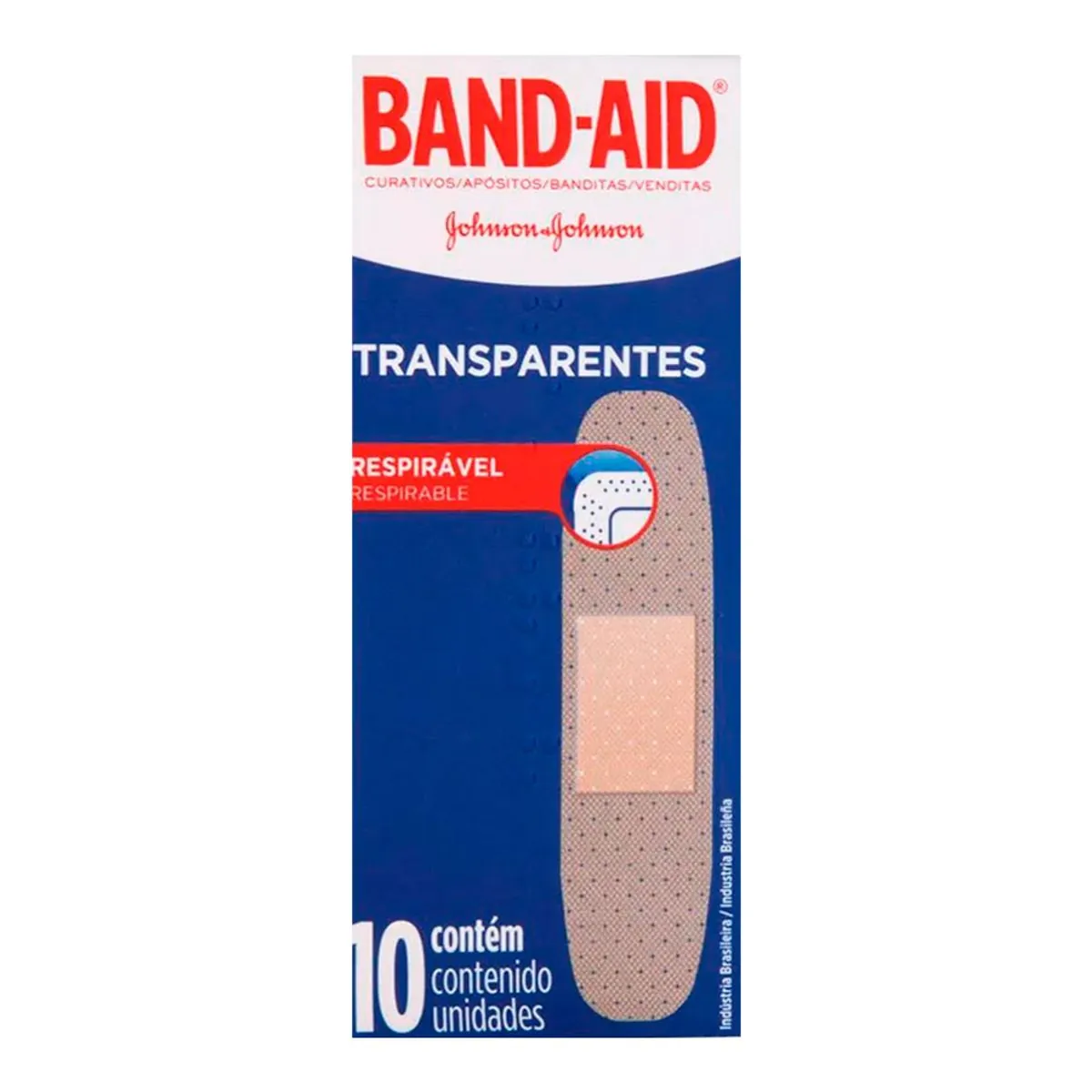 BAND AID 10UN TRANSPARENTE