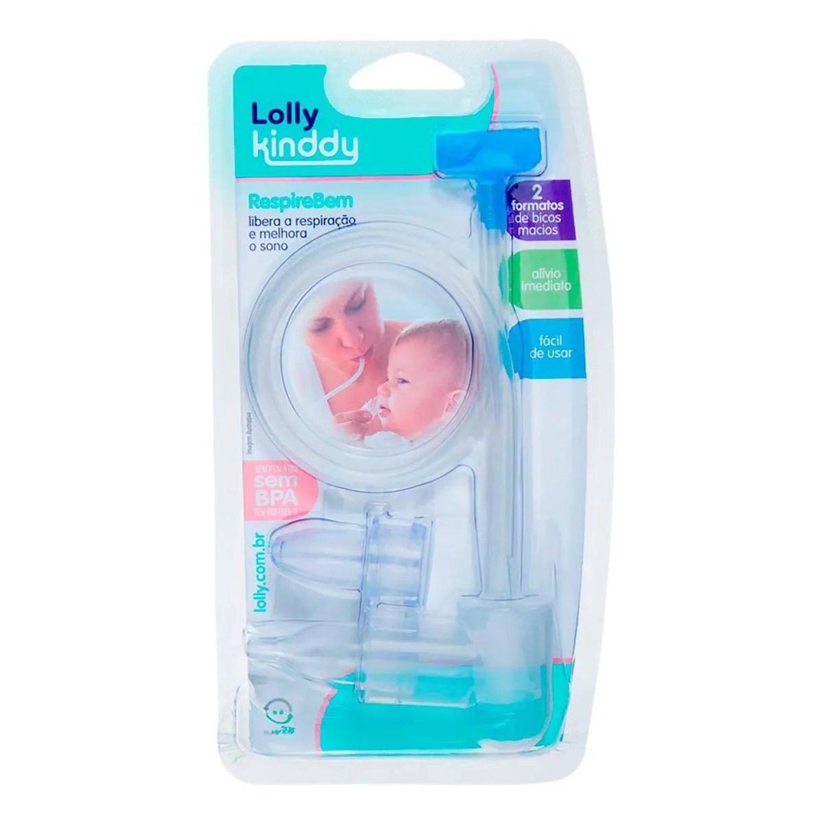 ASPIRADOR NASAL SUCÇÃO LOLLY RESPIREBEM