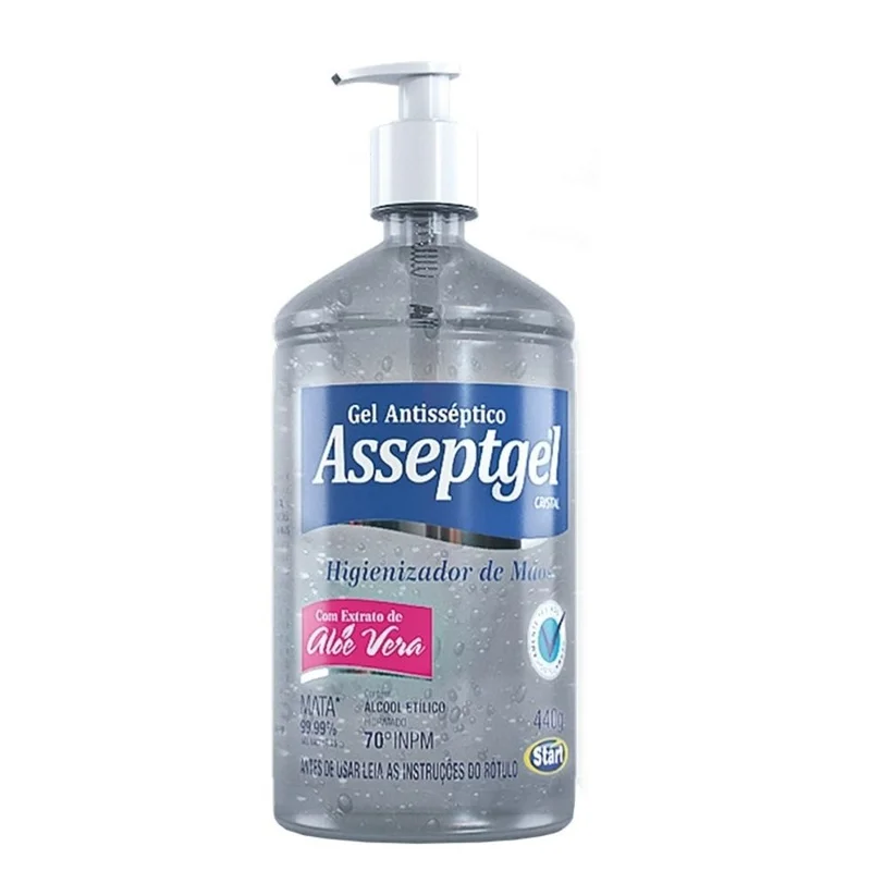 ALCOOL EM GEL ANTISSEPTICO CRISTAL 420 G