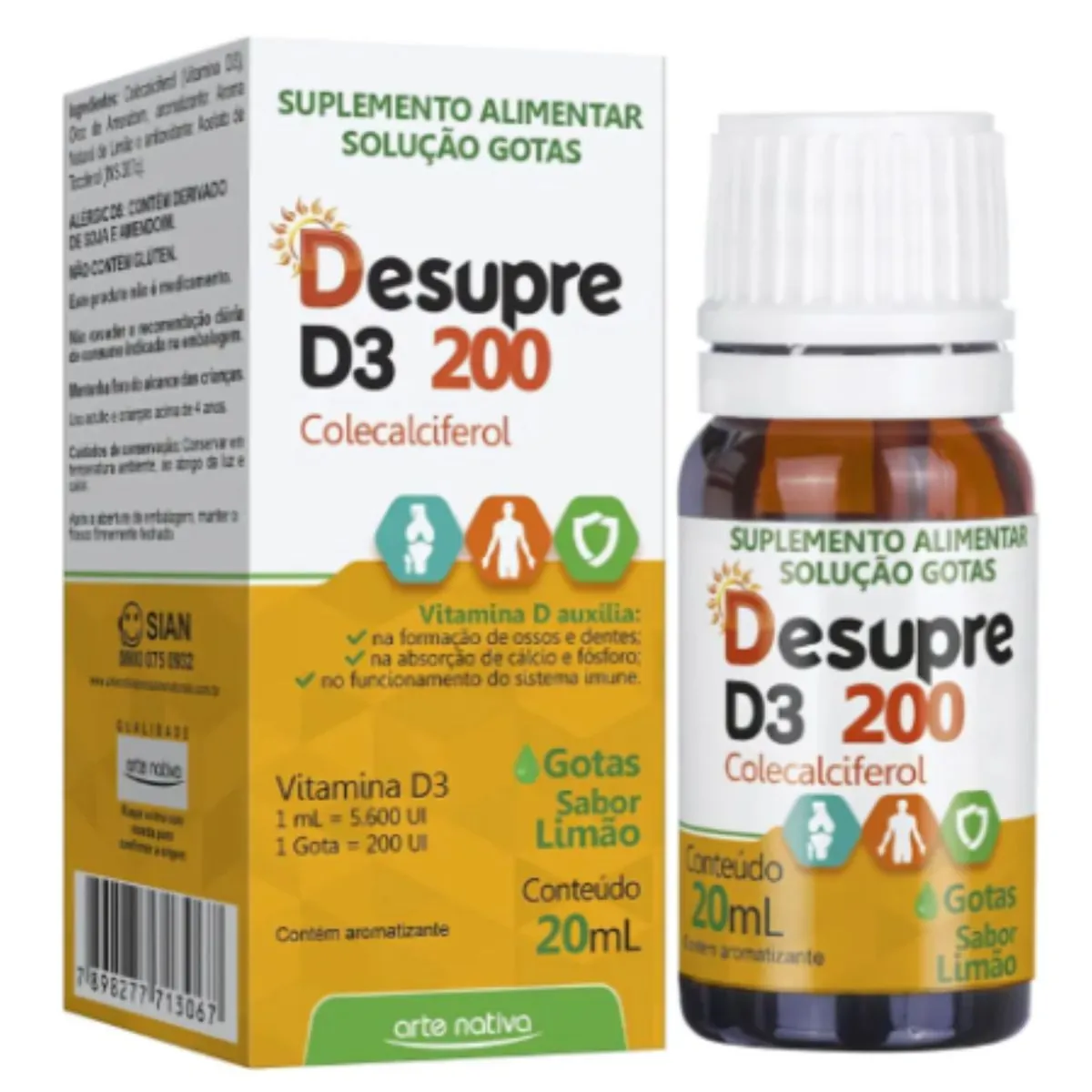 VITAMINA D 200UI GOTAS 20ML DESUPRE